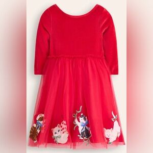 Mini Boden Vibrant Red Tulle Dress